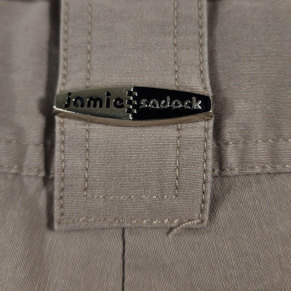 Jamie Sadock Tan Bermuda Knee Shorts Womens 12 Golf Stretch Multi-Pocket Cargo - Picture 3 of 7
